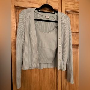 Abercrombie corset crop top and sweater set